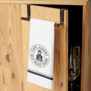 Kapitein Old Scruff Logo Personalized Kitchen Towe Theedoek