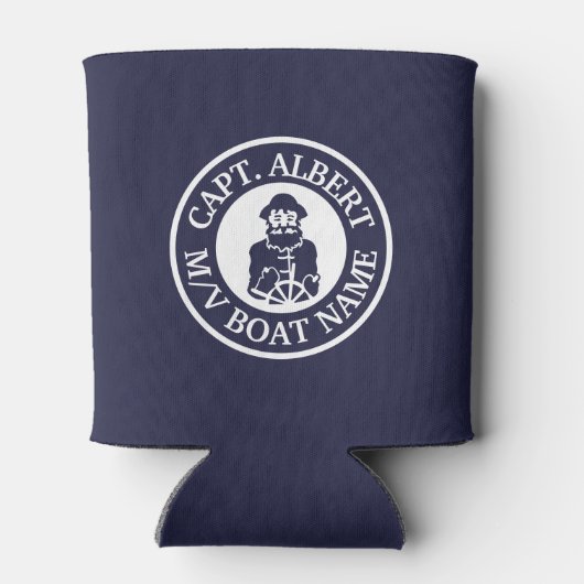 Kapitein Old Scruff Logo Persoonlijke Koelbox Blikjeskoeler (Achterkant)