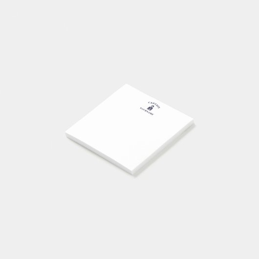 Kapitein Old Scruff met Naam Post it Notes (Schuin)