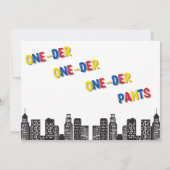 Kapitein One-derpants First Birthday Invitation Kaart (Achterkant)