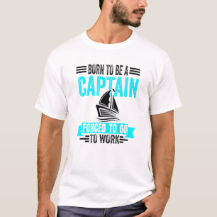 Kapitein Opa Boat Motorboot Papa Zee aan boord T-shirt