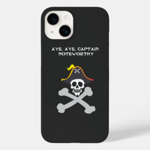 Kapitein Opvallende Schedel en Gekruiste Botten Pi Case-Mate iPhone 14 Hoesje