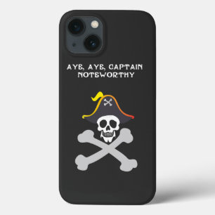 Kapitein Opvallende Schedel en Gekruiste Botten Pi Case-Mate iPhone Case
