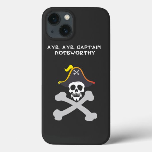 Kapitein Opvallende Schedel en Gekruiste Botten Pi Case-Mate iPhone Case (Achterkant)