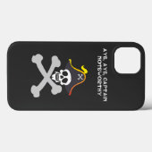 Kapitein Opvallende Schedel en Gekruiste Botten Pi Case-Mate iPhone Case (Achterkant (horizontaal))