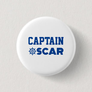 Kapitein Oscar Ronde Button 3,2 Cm
