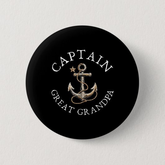 Kapitein Oudovergrootvader Boot Zeilen Varend Oude Ronde Button 5,7 Cm (Voorkant)