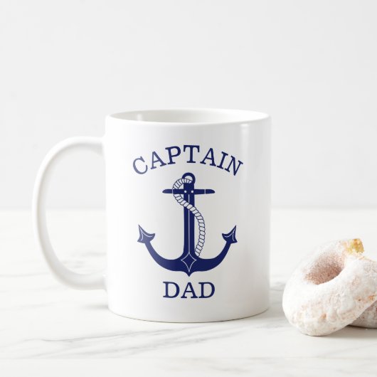 Kapitein Pa Nautical Anchor Koffiemok (Met donut)