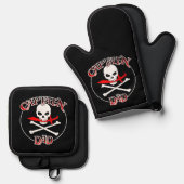 Kapitein, pa ovenwant & pannenlap set (Voorkant / Achterkant)