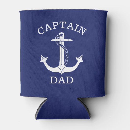 Kapitein Pa White Nautical Anker Blikjeskoeler (Voorkant)