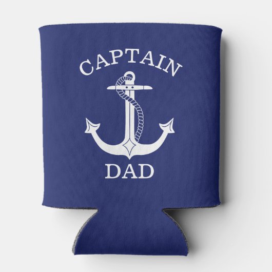 Kapitein Pa White Nautical Anker Blikjeskoeler (Achterkant)