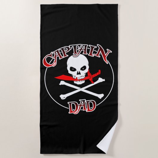 Kapitein Pap Beach Towel Strandlaken (Voorkant)