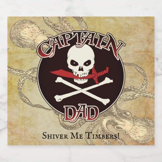 Kapitein Pap - Embraad door de Deep Bier Etiket (Enkel label)