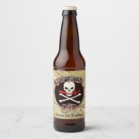 Kapitein Pap - Embraad door de Deep Bier Etiket (Voorkant)