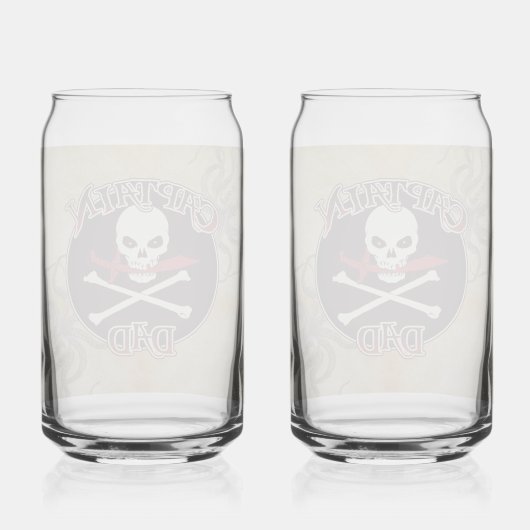 Kapitein Pap - Embraad door de Deep Blikvorm Glas (Achterkant)