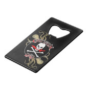 Kapitein Pap - Embraad door de Deep Creditkaart Flessenopener (Achterkant Gekanteld)