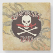 Kapitein Pap - Embraad door de Deep Stenen Onderzetter (Voorkant)