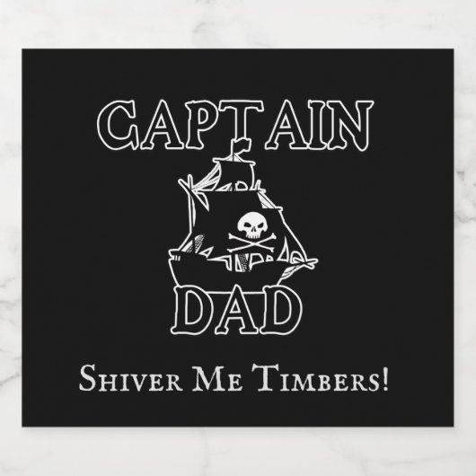 Kapitein Pap - Ghobold Galleon Bier Etiket (Enkel label)