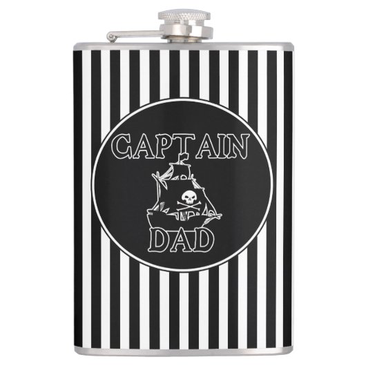 Kapitein Pap - Ghobold Galleon Flask Heupfles (Voorkant)