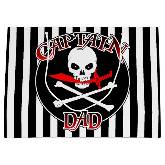 Kapitein Pap Gift Bag Large Cadeautasje (Voorkant)