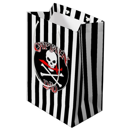 Kapitein Pap Gift Bag Medium Cadeauzakje (Achterkant Gekanteld)