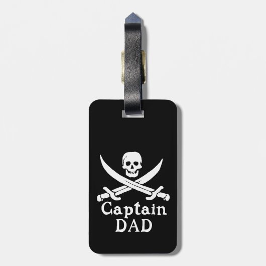 Kapitein Pap - Klassiek Bagagelabel (Achterkant verticaal)