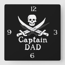 Kapitein Pap - Klassiek Vierkante Klok