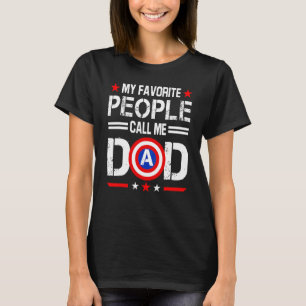 Kapitein Pap Mijn favoriete mensen noemen me pap v T-shirt