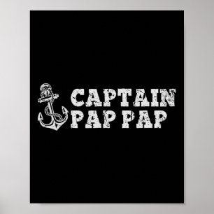 Kapitein Pap-Pap Zeilboot Pappap Boat Anchor Poster