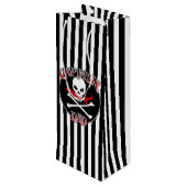 Kapitein Pap Wine Bag Wijn Cadeautas (Achterkant Gekanteld)