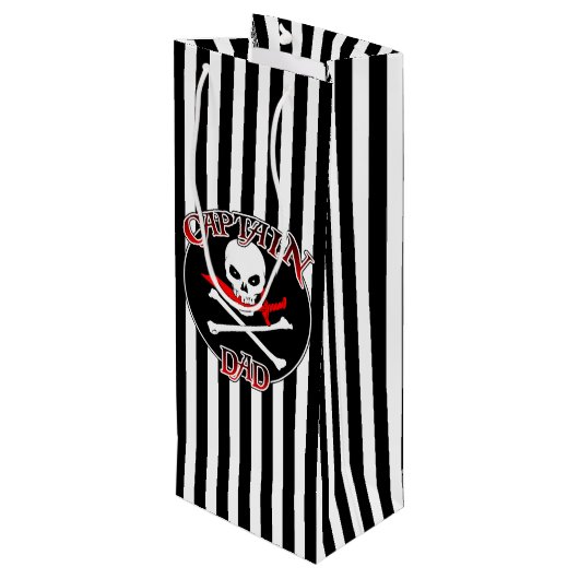 Kapitein Pap Wine Bag Wijn Cadeautas (Achterkant Gekanteld)