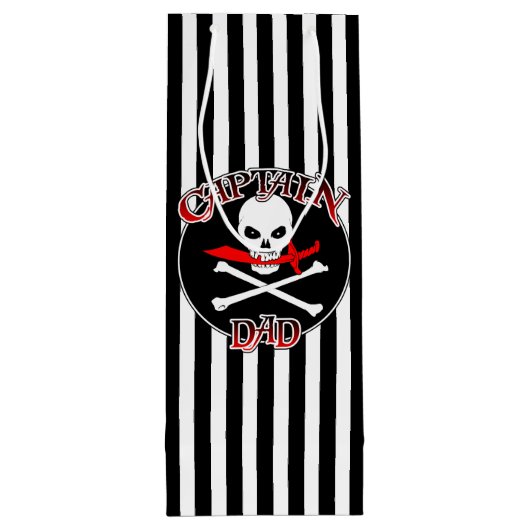 Kapitein Pap Wine Bag Wijn Cadeautas (Achterkant)