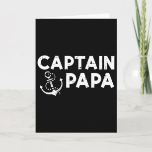 Kapitein Papa Boot Eigenaar Familie Vaderdag Papa  Kaart