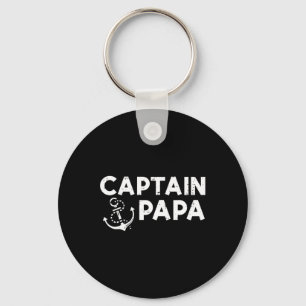 Kapitein Papa Boot Eigenaar Familie Vaders Dag Pap Sleutelhanger
