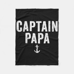 Kapitein Papa Pontonboot Meer Vissen Varend Zeilen Fleece Deken