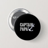 Kapitein Papa Pontoon Geschenk Meer Zeiler Visboot Ronde Button 5,7 Cm (Voorkant /achterkant)