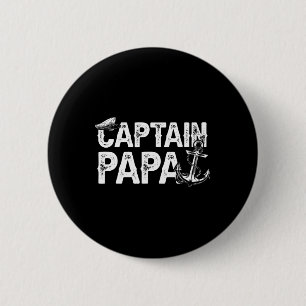 Kapitein Papa Pontoon Lake Sailor Vist Boating F Ronde Button 5,7 Cm