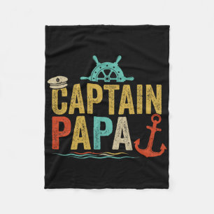 Kapitein Papa Pontoonmeer Zeiler Vissen Varen F Fleece Deken