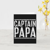 Kapitein Papa Shirt Ponton Boat Vaders Dag Vissen Kaart (Gele Bloem)