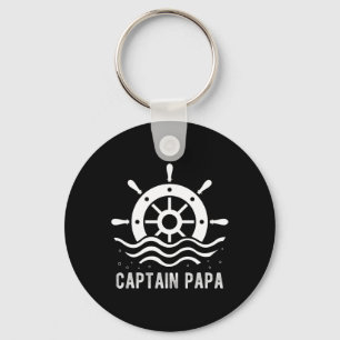 Kapitein Papa Vaar Vaderdag Ponton Kapitein Sleutelhanger
