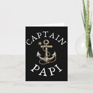 Kapitein Papi Boot Zeilen Varend Vintage Anker F Kaart
