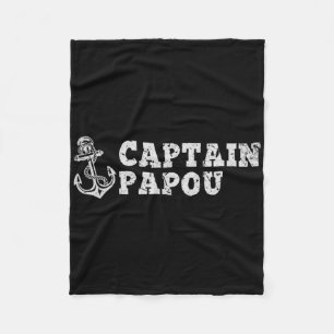 Kapitein Papou Zeilen Varend Oud Bootanker Fleece Deken