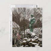 Kapitein Parker bij de Lexington Battlegreen Briefkaart (Voorkant / Achterkant)