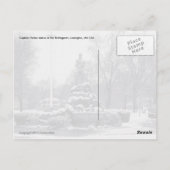 Kapitein Parker bij de Lexington Battlegreen Briefkaart (Achterkant)