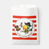 Kapitein Parrot Treasure Pirate Boy's Birthday Bedankzakje (Voorkant)