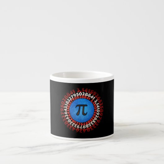 Kapitein Pi Superheld Shield Nerdy Wiskunde Pi Dag Espresso Kop (Voorkant)