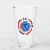Kapitein Pi Superheld Shield Nerdy Wiskunde Pi Dag Glas (Voorkant)