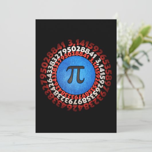 Kapitein Pi Superheld Shield Nerdy Wiskunde Pi Dag Kaart (Staand voorkant)