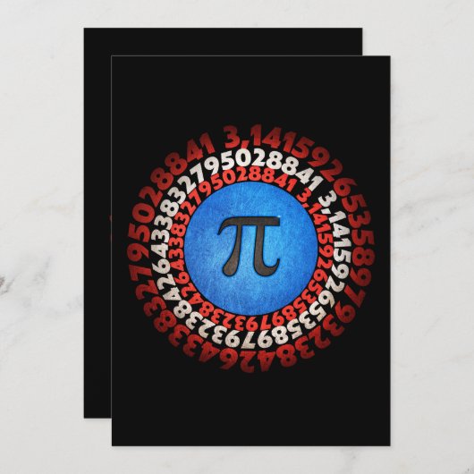 Kapitein Pi Superheld Shield Nerdy Wiskunde Pi Dag Kaart (Voorkant / Achterkant)