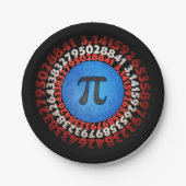 Kapitein Pi Superheld Shield Nerdy Wiskunde Pi Dag Papieren Bordje (Voorkant)